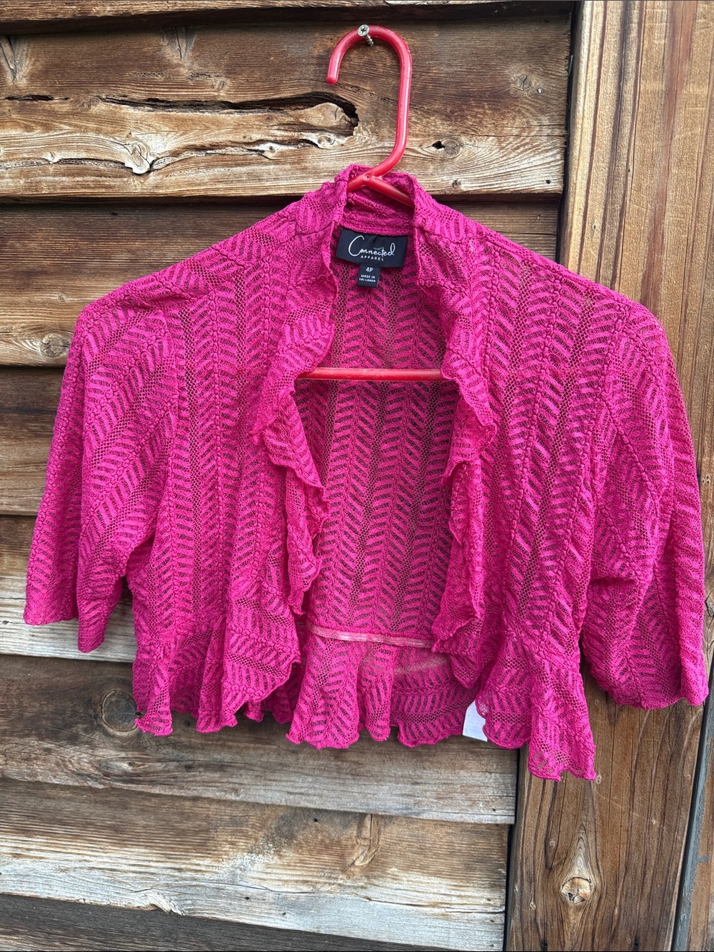 Vintage connected apparel cropped cardigan knit